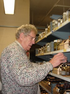 Photo of Dr. Folkerts at the museum